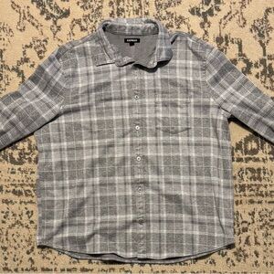 Express Men's Casual Gray Checkered Shirt XL